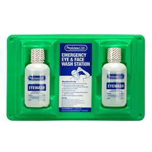 First Aid Only Eyewash Station, Double 16 oz. Screw Cap Bottles